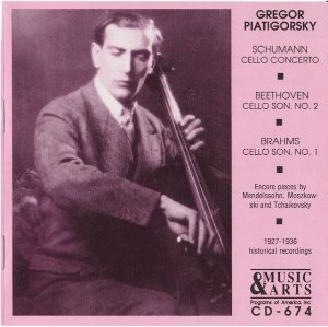 Gregor Piatigorsky / Choice Recordings From The Pre-War Era (Schumann, Beethoven, Brahms Program)