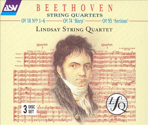Lindsay String Quartet / Bethoven: String Quartets, Ops. 18, Nos 1-6, 74 &amp; 95 (3CD)