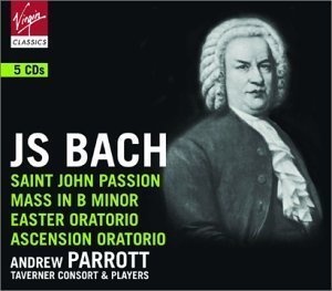 Andrew Parrott / J.S. Bach : Mass In B Minor BWV232, Johannes Passion BWV245, Easter Oratorio BWV249, Ascension Oratorio BWV 11 (5CD)