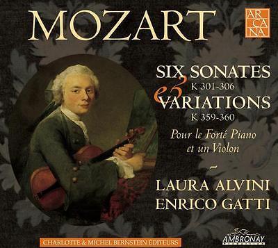 Enrico Gatti / Laura Alvini / Mozart : Six Violin Sonata K.301-306, Variations K.359-360 (2CD, DIGI-PAK)