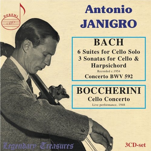 Antonio Janigro / Robert Veyron-Lacroix / Bach: Complete Cello Suite, Viola da gamba Sonatas &amp; Boccerini: Cello Concerto (3CD)