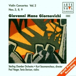 Paul Yeager, Tania Davison / Giovanni Mane Giornovichi: Violin Concertos, Vol. 2, Nos 3, 8, 9 