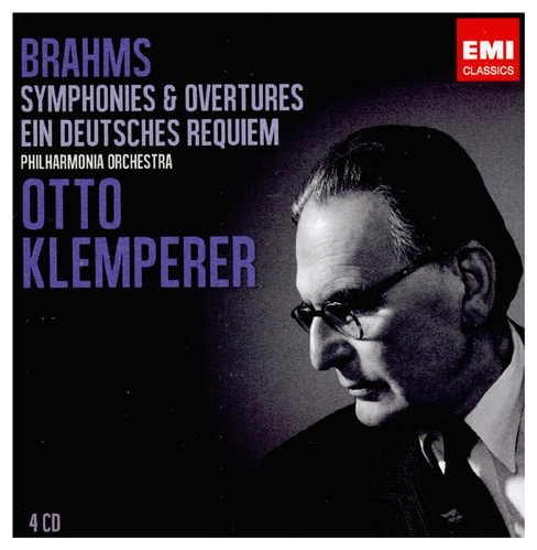 Otto Klemperer / Brahms: Symphonies &amp; Overtures &amp; Ein deutsches Requiem (4CD, BOX SET, 미개봉)