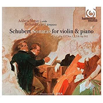 Andrew Manze / Richard Egarr / Schubert: Violin Sonatas D.384 Op.137. No.1, D.385 Op.137 No.2, D.408 Op.137 No.3, D.574 Op.162 (DIGI-PAK, 미개봉)