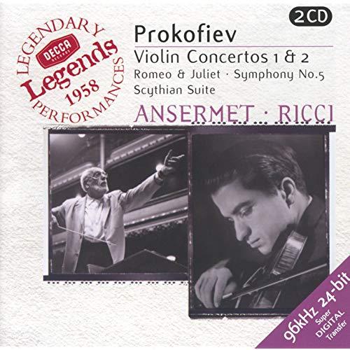 Ernest Ansermet, Ruggiero Ricci / Prokofiev: Violin Concertos Nos. 1 &amp; 2 / Romeo &amp; Juliet Suite / Symphony No. 5 / Scythian Suite, Opp. 19,20,63,64a,100 (2CD)