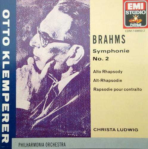 Otto Klemperer / Brahms: Symphony No.2: Alto Rhapsody