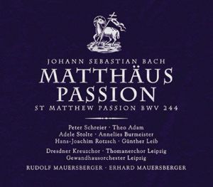 Erhard Mauersberger / Rudolf Mauersberger / Bach: Matthaus Passion BWV244 (3CD, 미개봉)