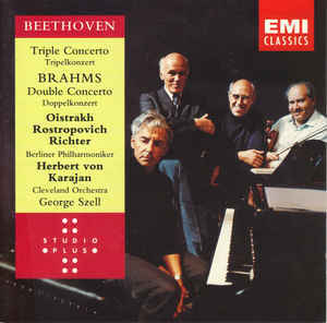 David Oistrakh / Mstislav Rostropovich / Sviatoslav Richter / Beethoven : Triple Concerto Op.56, Brahms : Double Concerto Op.102