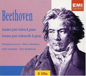 Paul Tortelier, Eric Heidsieck, Christian Ferras, Pierre Barbizet / Beethoven: Sonates pour violon &amp; piano (5CD, BOX SET)