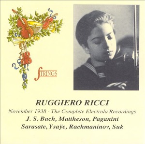 Ruggiero Ricci / The Complete Electrola Recordings 1938