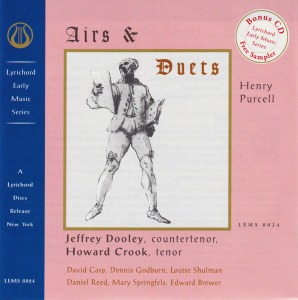 Henry Purcell, Jeffrey Dooley, Howard Crook / Airs &amp; Duets + Lyrichord Early Music Series Sampler (2CD)