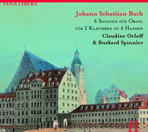 Claudine Orloff &amp; Burkard Spinnler / Bach: 6 Sonaten fur Orgel fur 2 Klavieren zu 4 Handen (DIGI-PAK)
