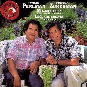 Itzhak Perlman / Pinchas Zukerman / Mozart: Duos for Violin &amp; Viola ~ Leclair: Sonata for 2 Violins