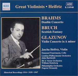 Jascha Heifetz / Brahms : Double Concerto, Bruch: Scottish Fantasy, Glazunov: Violin Concertos