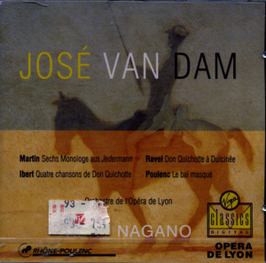 Martin, Ravel, Ibert, Poulenc / Jose Van Dam: Orchestre De L&#039;Opera De Lyo, Kent Nagano (미개봉)