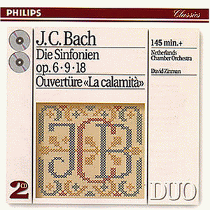 David Zinman / J.C. Bach: Sinfonias (2CD, 미개봉)