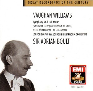 Vaughan Williams / Sir Adrian Boult: Symphony No. 6 In E Minor / A Song Of Thanksgiving / The Lark Ascending