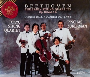 Tokyo String Quartet, Pinchas Zukerman / Beethoven: The Early String Quartets: Op. 18 Nos. 1-6, Quintet Op. 29, Quartet Op. 14 No. 1 (3CD)