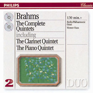 Berlin Philharmonic Octet &amp; Werner Haas / Brahms: Piano Quintet Op.34, String Quintet Op.88, Op.111, Clarinet Quintet Op.115 (2CD)