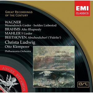 Christa Ludwig &amp; Otto Klemperer / Wagner: Wesendonk Lieder, Brahms: Alto Rhapsody, Mahler: 5 Lieder (미개봉)