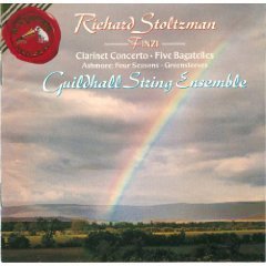 Richard Stoltzman, Guildhall String Ensemble / Finzi: 5 Bagatelles, Clarinet Concerto; Lawrence Ashmore: Four Seasons, Greensleeves
