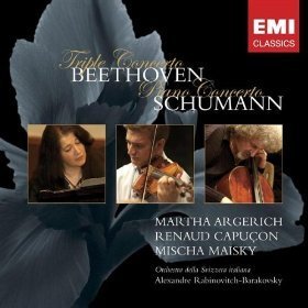 Martha Argerich, Renaud Capucon, Mischa Maisky / Beethoven : Triple Concerto Op.56, Schumann: Piano Concerto Op.54 (미개봉)