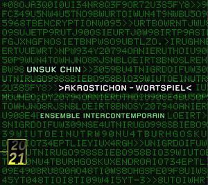 Ensemble Intercontemporain / 진은숙: 문자 퍼즐, 기계적인 환상곡 (Unsuk Chin: Akrostichon-Wortspiel) (미개봉)