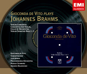 Gioconda De Vito / Brahms: Violin Concerto (2CD, 미개봉)