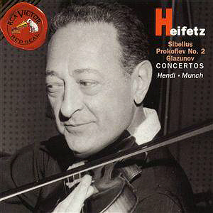 Jascha Heifetz / Sibelius, Prokofiev, Glazunov: Violin Concertos